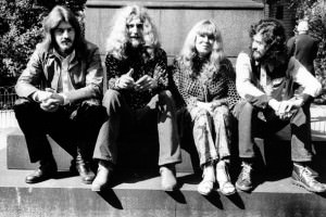 1970, da sin.: John Bonham, Robert Plant, Sandy Denny e Jimmy Page